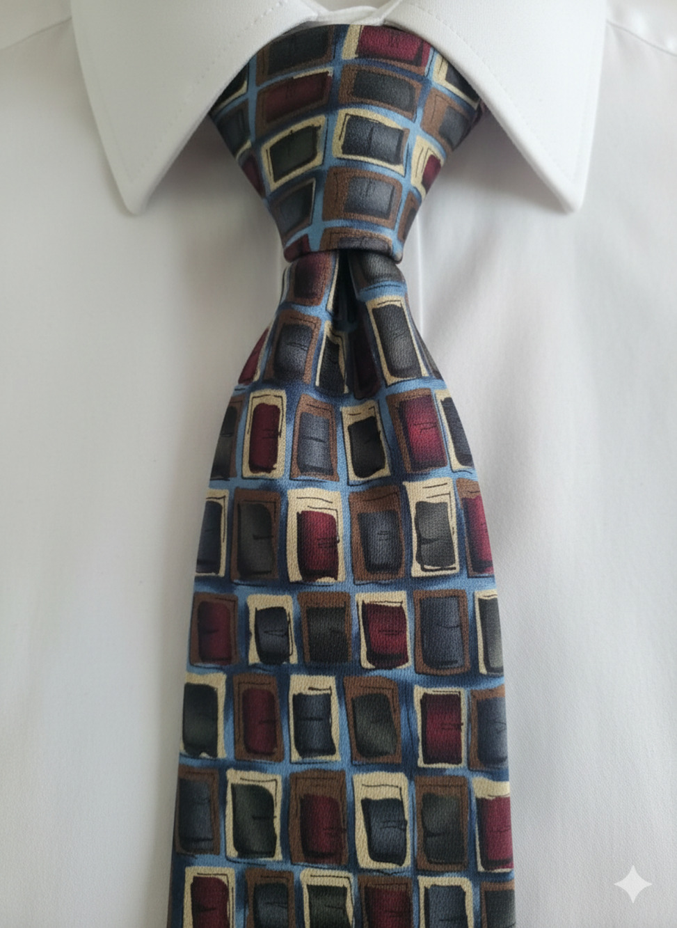 J Garcia 1996 geometric silk tie - Collection 14 Fourteen - New York, NY - 58.5"